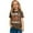 Brown, variant on Girls Short Sleeve T-Shirts Kids Summer Tops Crewneck Basic Graphic Tees 5-14 Years, Comfortable Casual Tee Soft Blended Top
