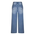 thumbnail image 5 of Mid Rise Wide Leg Jeans for Women Casual Washed Denim Jeans with Pockets Loose Fit Denim Pants Streetwear Fashion Trousers, 5 of 7
