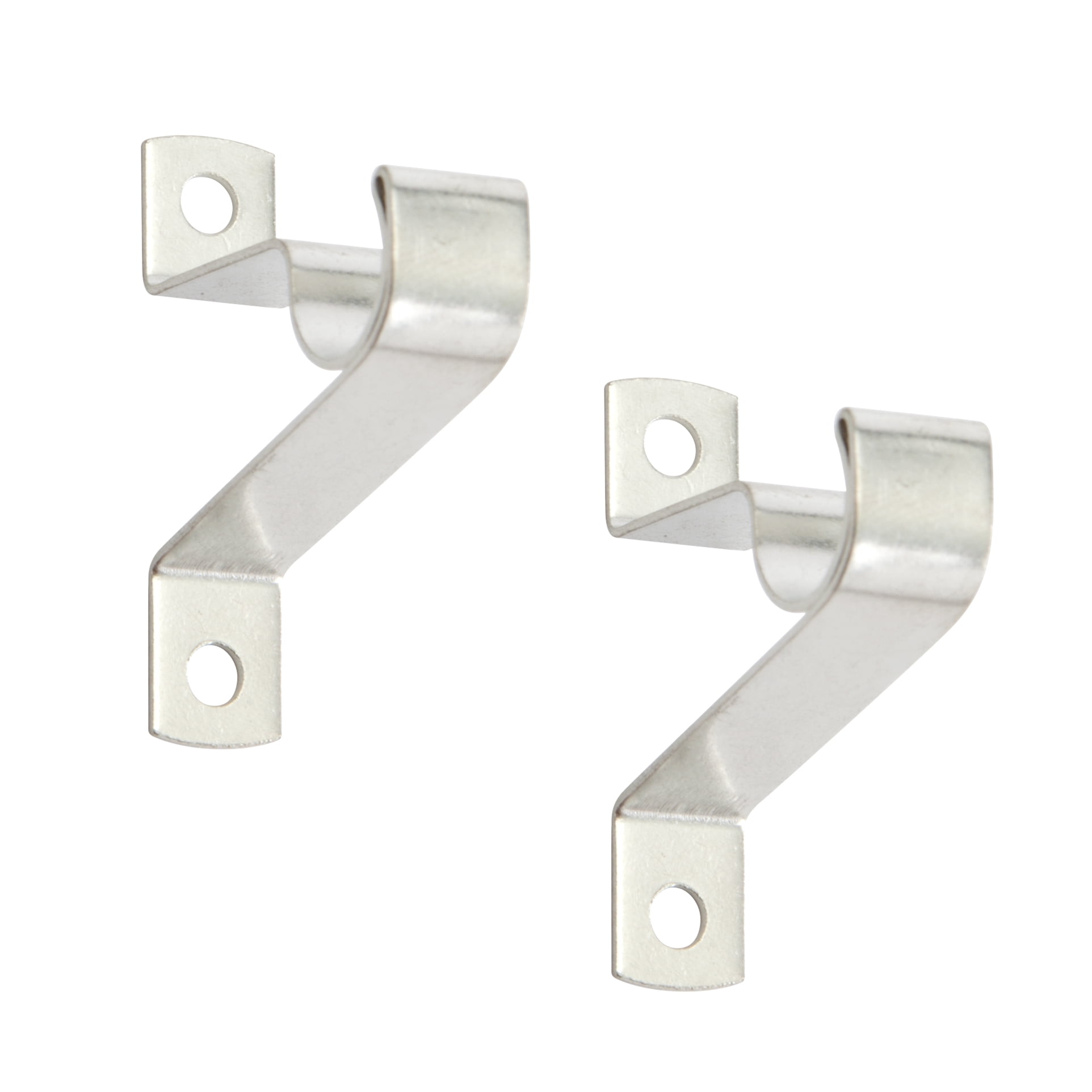 Mainstays Café Curtain Rod Bracket Nickel 2 Pack Com