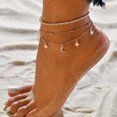 thumbnail image 1 of Fiudx Tobillera de Cuentas, Joyería Multicapa de Moda de Verano, Accesorio con Dije de Estrella, Regalo Perfecto para Cumpleaños, Bodas y Aniversarios, Look Casual para Uso Diario, Ideal para Mujeres, 1 of 5