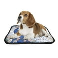 thumbnail image 2 of PKQWTM Floral Peacock Elegant Flower Pet Dog Cat Bed Pee Pads Mat Cushion Potty Dogsblankets Crate Bed Kennel 20x24 inch, 2 of 3