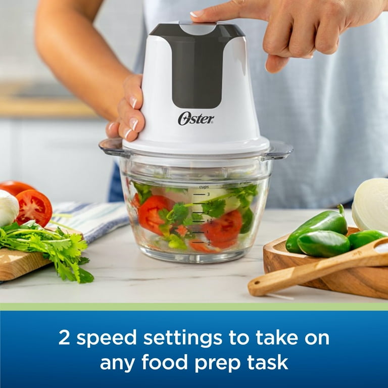 Oster Compact Kitchen 3-Cup Mini Food Processor with Stainless