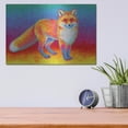 thumbnail image 4 of Luxe Metal Art 'Rainbow Red Fox' by Rebecca Wang Art, Metal Wall Art, 16"x12", 4 of 9