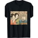 thumbnail image 1 of Men'S Artistic Cherry Blossom Cat and Sushi Pattern T-shirt - Black Casual T-shirt with Cherry Blossom and Traditional Kimono Design, Short Sleeve TEE TOP, 1 of 6