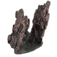 thumbnail image 3 of Fish Tank Simulation Rockery Resin Craft Aquarium Landscaping Stone Fish Hideout Home Decoration 25x18cm Brown 1Pcs, 3 of 5