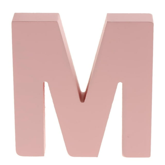 GUOOL 10cm Wood 26 Alphabet Letter Wall Door Kids Room Decor Floating Sign Spell M M