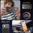 thumbnail image 3 of I-HONVA Magnetic Ring Stand Compatible with iPhone 16 Case,Military Drop Protection,Compatible with MagSafe,Matte Translucent Phone Case,Gold, 3 of 8