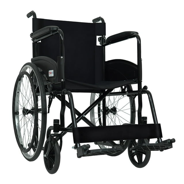Silla de Ruedas Estándar Rin de Rayos | Plegable, Respaldo ajustable, Soporta hasta 100 Kg…