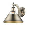 thumbnail image 2 of Yep by Golden Lighting Orwell 1-light Wall Sconce in Aged Brass and Navy Blue shade, 2 of 2