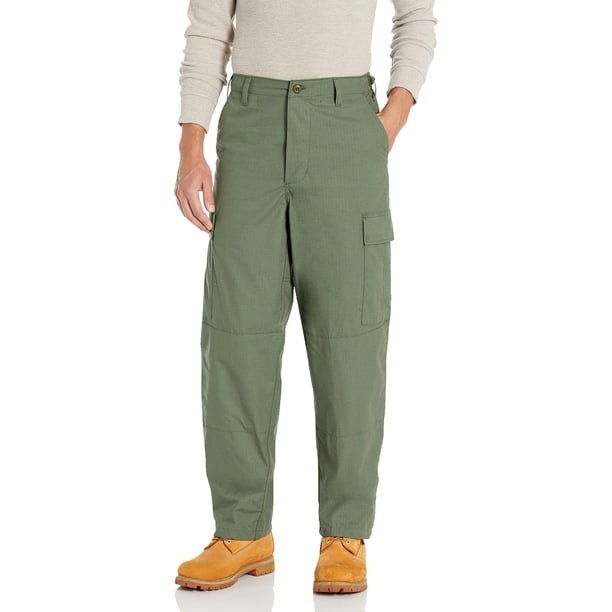 Pantalones tácticos BDU para hombre Tru-Spec 100% algodón verde OD