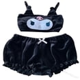 thumbnail image 3 of Sanrio-Pijama de franela de dibujos animados Kawaii, ropa interior, sujetador, pequeño Diablo, ropa Sexy para el hogar, otoño e invierno, Mymelody Kuromi, canela, 3 of 6