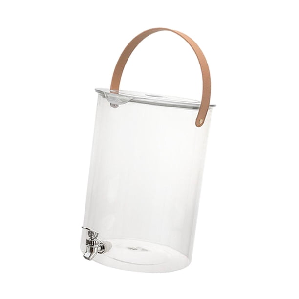 Dispensador de bebidas Dispensador de bebidas Cubo creativo Jarra portátil Hervidor de agua fría con Plano y L