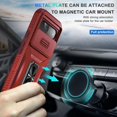 thumbnail image 5 of KOMI for Google Pixel 8A Case with Tempered Glass Screen Protector and Camera Lens Cover,Rotated Ring Stable Kickstand,Heavy Duty Shockproof Protective Phone Cover Red, 5 of 5