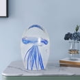 thumbnail image 3 of Jellyfish Figurine Desktop Decoration Centerpiece Hand Blown Desk, 3 of 7
