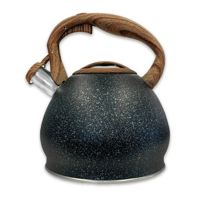 JS Gourmet - Stainless Steel Whistling Kettle, 3 Liter Capacity, Black
