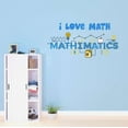 thumbnail image 3 of I Love Math Science Growth Stem Technology Engineering Math Lab Study Experiments Atoms Microscope Scienctist Algebra Geometry Holiday Decorating Bedroom Wall Decal Sticker - Size: 20 In X 10 In, 3 of 5