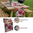 thumbnail image 5 of Pink Floral Table Runner - 48 Inch Long, Kitchen Dining Table Runner Dresser Scarves, Watercolor Flowers Leaves Plants Watercolor Farmhouse Decor for Coffee Tables Wedding Party Banquet, 5 of 8