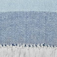 thumbnail image 3 of Blue Stripe Herringbone Throw, 3 of 3