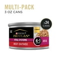 thumbnail image 3 of Purina Pro Plan Vital Systems, Beef Entree, Wet Cat Food, 3 oz Cans, 24 Pack, 3 of 10