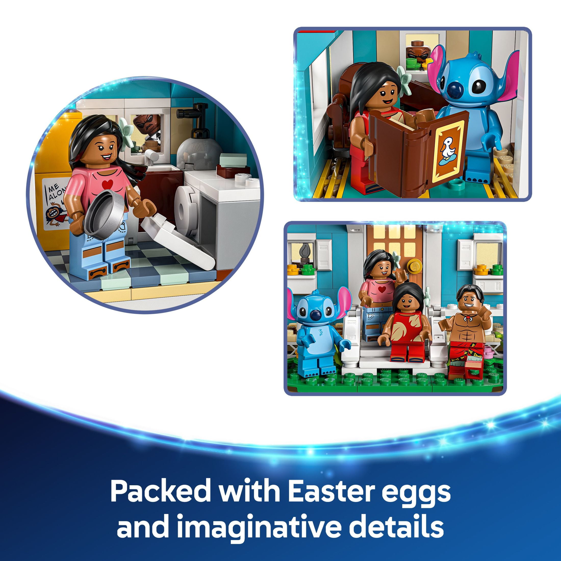 LEGO Disney Lilo and Stitch Beach House Playset with 5 Mini Figures, Ages 9 and up