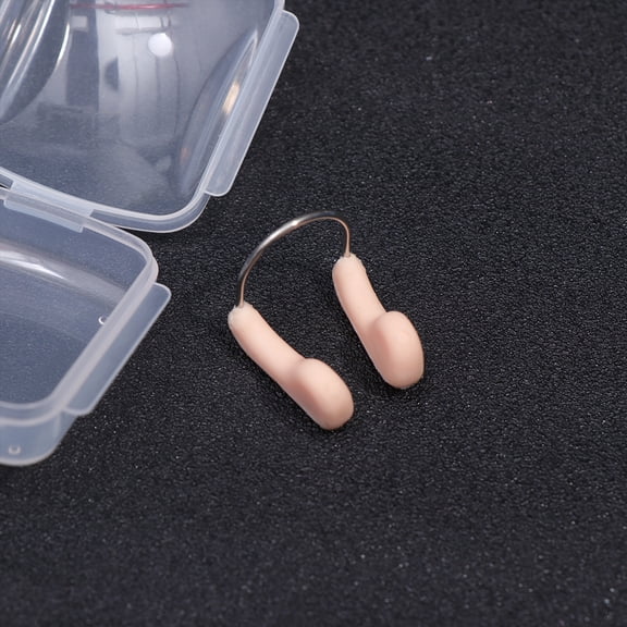 6PCS Soft Silicone Swimming Nose Clip Anti-choking Comfortable Reusable Beige