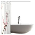 thumbnail image 3 of ARTJIA Floral Shower Curtain, Japanese Sakura Cherry Trees Blossom Spring Garden Park Fabric Bathroom Shower Curtain with Hooks, 66x72 Inches, 3 of 3