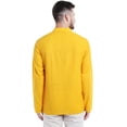 thumbnail image 4 of Shatranj Men's Mandarin Collar Pintucked Cotton Indian Kurta Tunic; Yellow, 4 of 5
