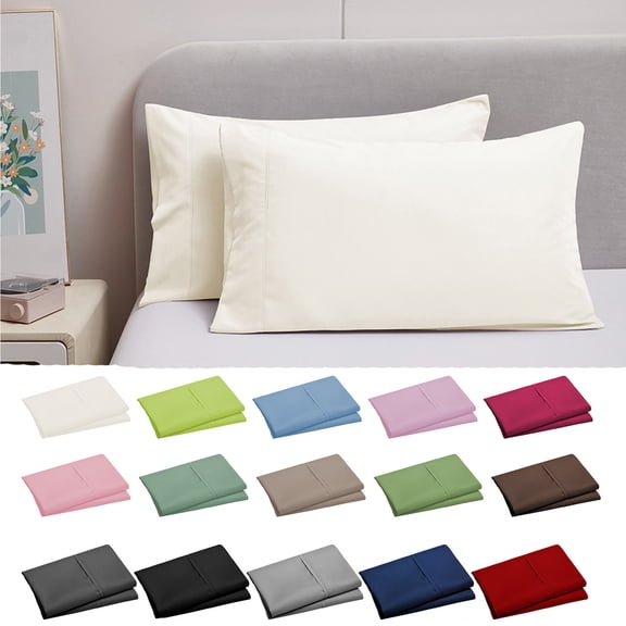 Nkmbld King Pillow Cases Set of 2, Super Soft Cooling Pillow Case Covers with Envelope Closure, Comfortable and Breathable Pillow Protectors