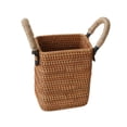 thumbnail image 2 of Cesta de ratán, cesta para aperitivos, bandeja para servir, cesta de pan tejida a mano novedosa, cesta de almacenamiento para cafeterías, vacaciones, A, 2 of 8