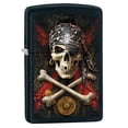 thumbnail image 2 of Zippo Custom Lighter: Anne Stokes Pirate Skull - Black Matte 78819, 2 of 4