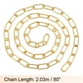 thumbnail image 2 of Uxcell 80" Long Hook Rings Connectors Pendant Light Fixture Chain Gold 1 Set, 2 of 5