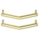 thumbnail image 1 of 2 Pcs Encanto para Agujetas para Zapatillas, Broches Decorativos para Agujetas para Zapatos Casual de Mujeres, Dorado (Forma de V), 1 of 7