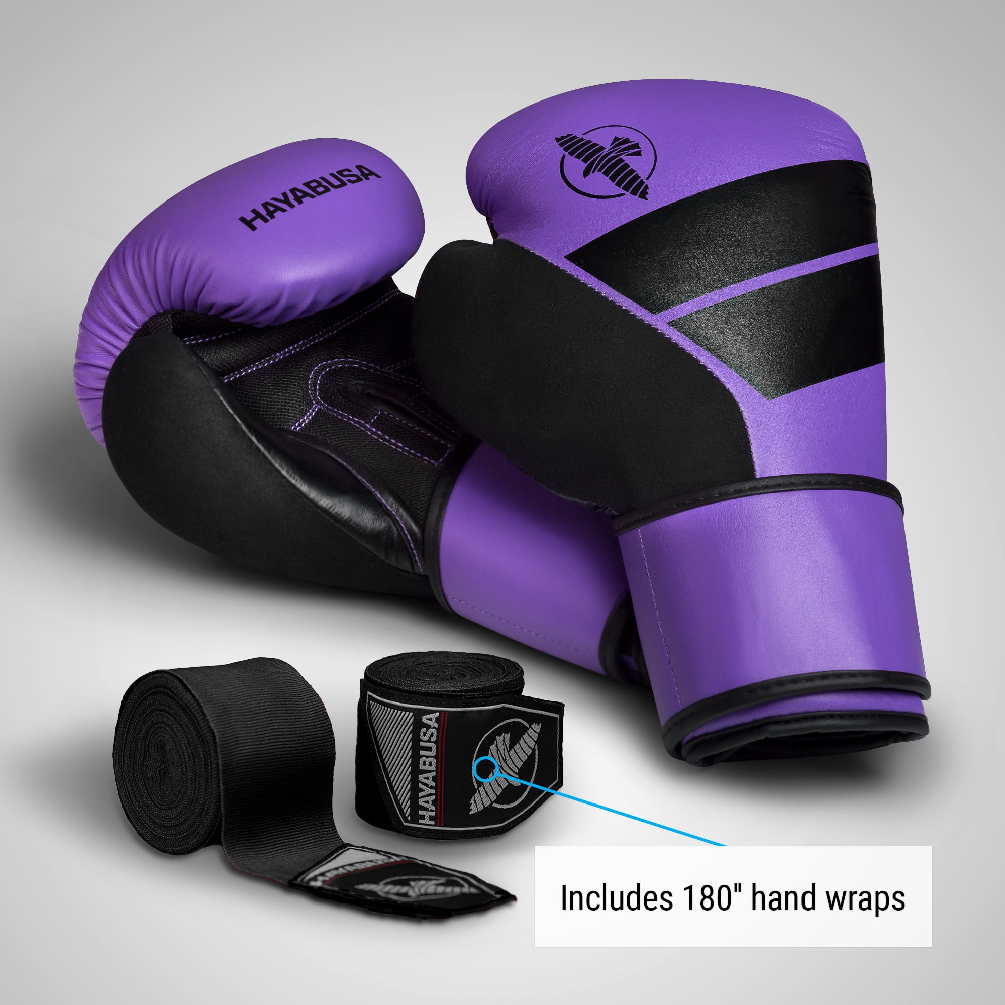 Large Boxing Gloves with Hand Wraps