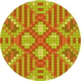 thumbnail image 1 of Ahgly Company Machine Washable Indoor Round Transitional Orange Red Orange Area Rugs, 5' Round, 1 of 7