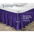 thumbnail image 5 of SGI Bedding 12 Inch Wrap Around Bedskirt | Microfiber Wrap Around Bed Skirt | Fade-Resistant, Wrinkle-free, Anti-static, Decorative, Extra Storage Space, Clutter-Free | Family King, Purple, 5 of 8