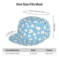 thumbnail image 4 of Kdxio Blue Popcorn Print Snapback Hat for Men Women,Adjustable Baseball Cap, 4 of 7