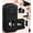 Black, variant on 5‑in‑1 Butane Torch Lighter, Windproof Triple Jet Flame with Cigar Punch V‑Cutter Draw Enhancer Holder, Refillable Visible Fuel Window Pocket Lighter, Outdoor Travel Men Gift Black