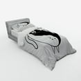 thumbnail image 2 of Ambesonne Cat Bedding Set 3 Pcs, Ying Yang Black White Art, Twin XL, Black White, 2 of 2