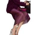 thumbnail image 2 of Women'S Sheer High Waist Skirt Fashion Chic Casual Office Midi Pencil Skirt Elegant See Through Wine Red S, 2 of 7