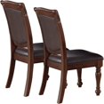 thumbnail image 6 of Classic Formal Set of 6 Dining Chairs Brown Antique Traditional Look Kitchen Dining Room Furniture, 6 of 7