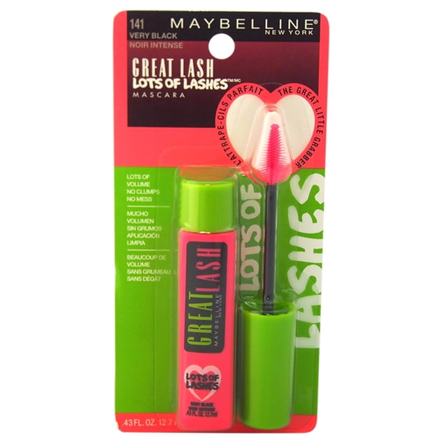 Great Lash Lots Of Lashes Mascara - # 141 Very Black by Maybelline for Women - 0.43 oz Mascara Maybelline Maybelline