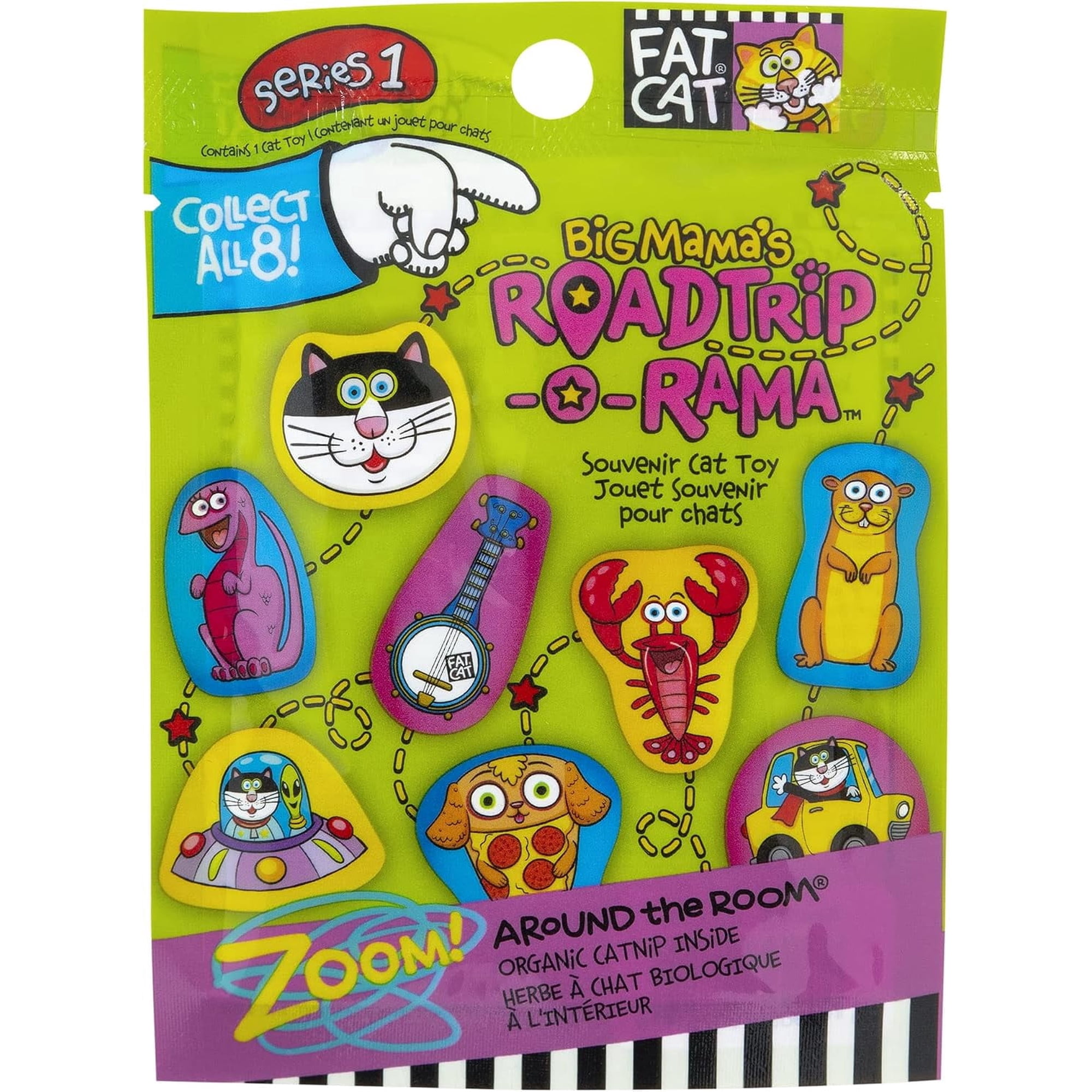 Petmate Fat Cat Big Mama's Roadtrip-O-Rama Souvenir Cat Toy, 1 Count