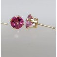 thumbnail image 4 of Mystic Topaz 5mm Round 14kt Yellow Gold Stud Earrings Neptune Garden Mercury Mist Pink Topaz, 4 of 7