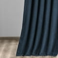 thumbnail image 5 of Dark Denim Blue Thermal Room Darkening Woolen Weave Curtain (1 Panel), Dark Denim Blue, 50W X 84L, 5 of 6