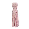 thumbnail image 3 of Womens Maxi Dresses Flowy Ruched Floral Print Boho Dress Wrap V Neck Sleeveless Sundress Elegant Formal Party Wedding Guest Dresses Beach Vacation Outfit, 3 of 6