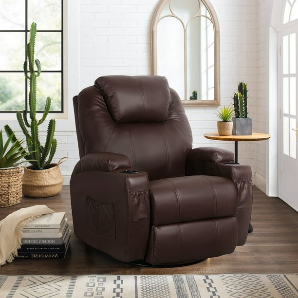 Danrelax Massage Recliner Chair, PU Leather Ergonomic Lounge Chair
