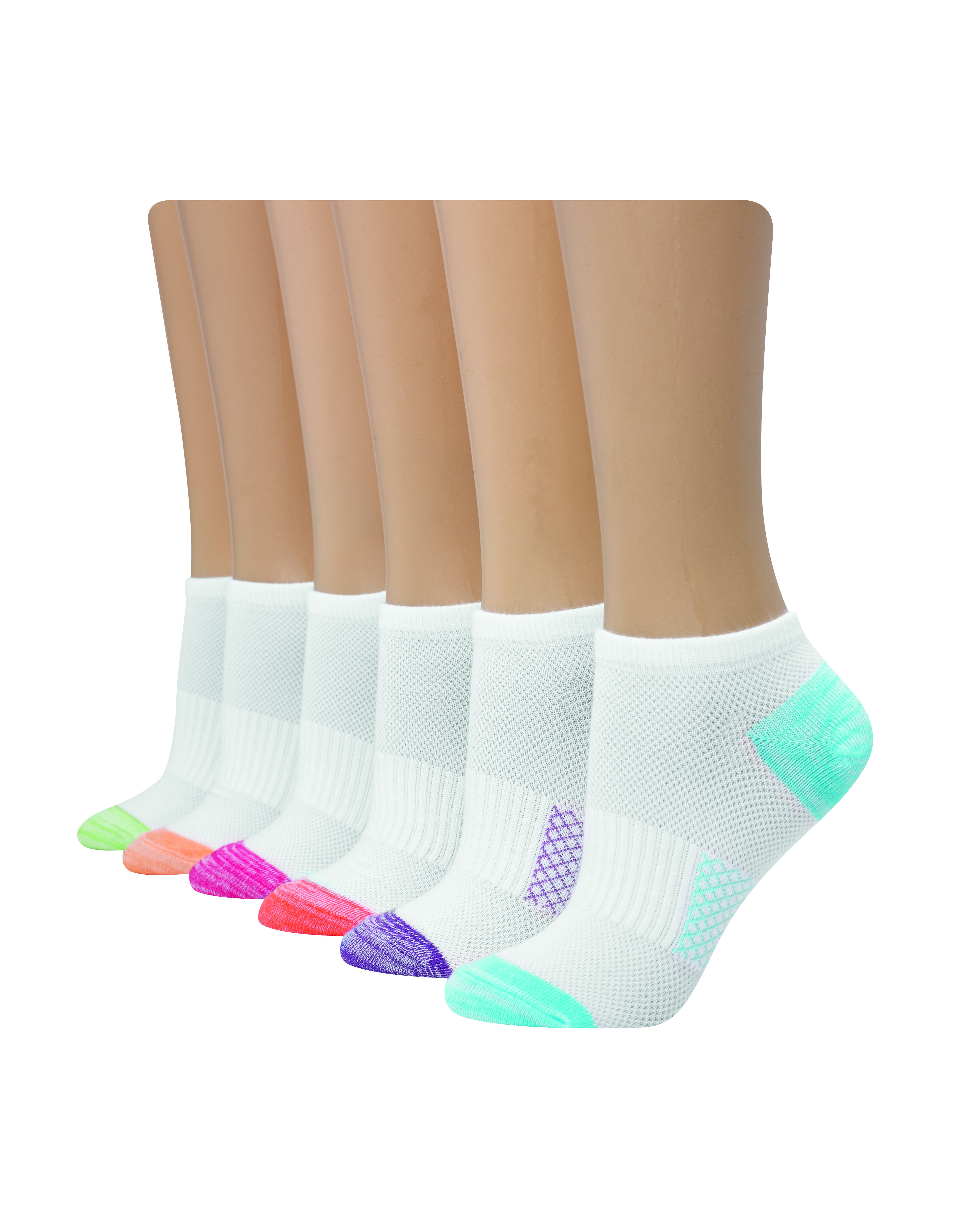 Hanes Women's Comfort Cool Lightweight No-Show Socks 6 pack - Walmart.com