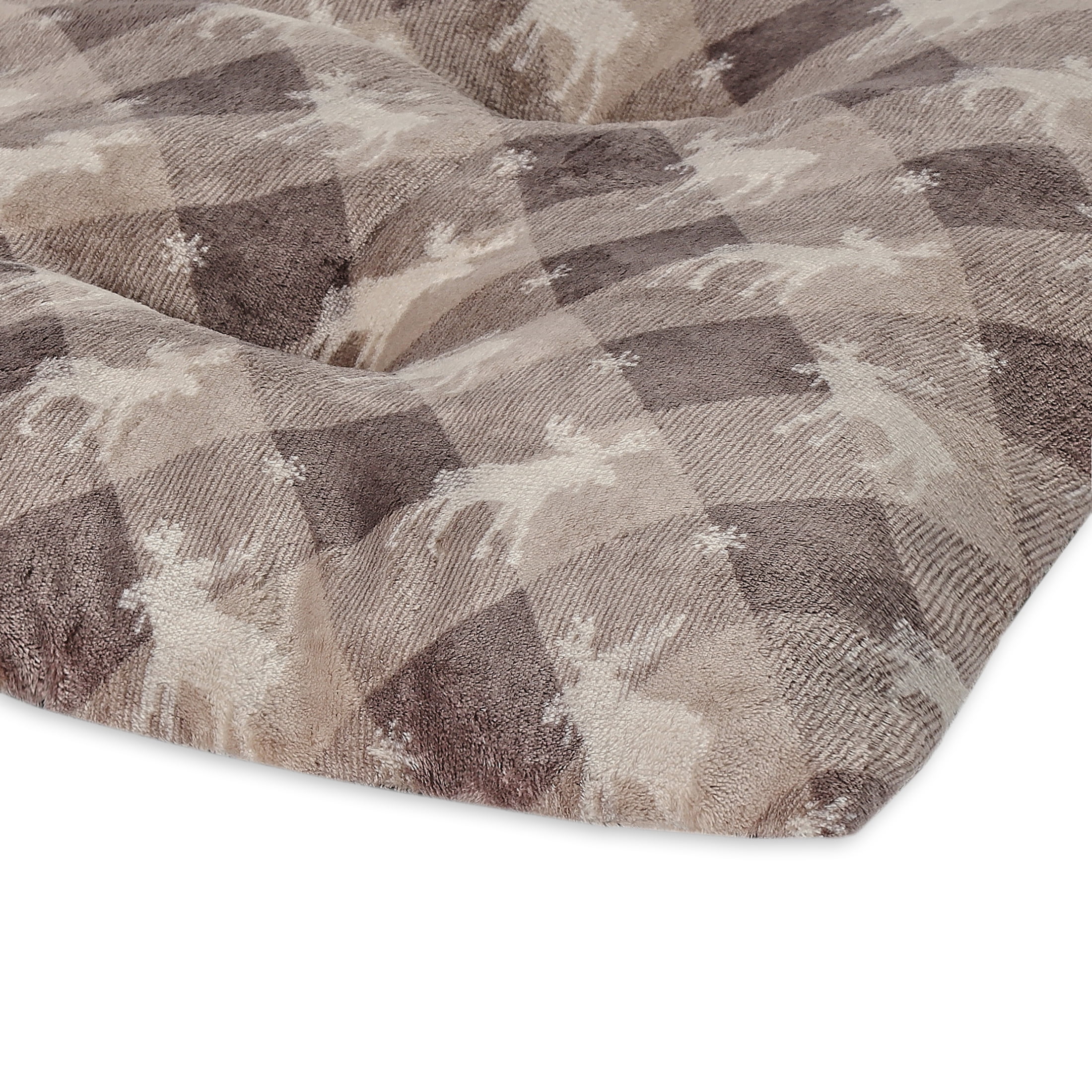 Vibrant Life Medium Pillow Dog Bed, Brown Chic Cabin Moose, 27" x 36"