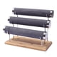 thumbnail image 4 of Soporte vertical para pulseras con base de madera, organizador de pulseras y coleteros. 3 nivel, 4 of 9