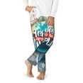 thumbnail image 2 of Wukai Travel Around The World Print Teenagers' Pajama Pant Sleep Pajama Lounge Pant PJ Bottoms with Pockets and Button Fly(Available in Big & Tall)-Medium, 2 of 6